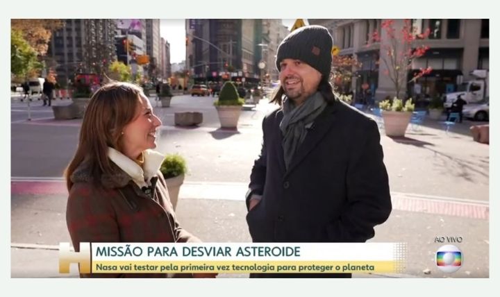Entrevista sobre astronomia no Jornal Hoje da Rede Globo